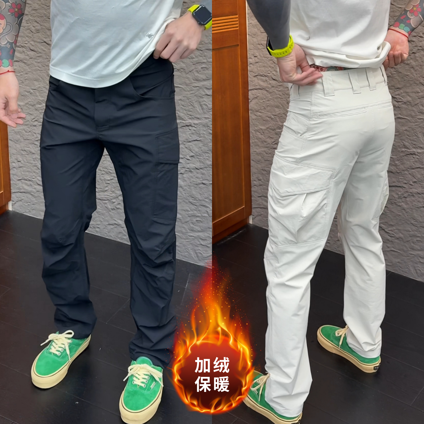 2025秋季加绒时尚休闲裤百搭户外