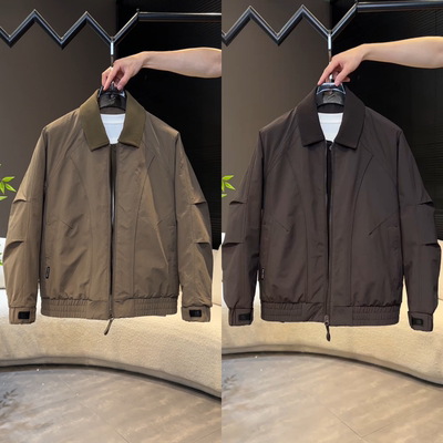 韩版加棉翻领老钱风冬季男士外套