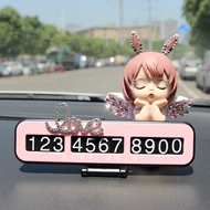 Tạm dừng đỗ xe biển số sáng tạo nữ dễ thương xe di chuyển biển số điện thoại xe ô tô thẻ di chuyển đồ trang trí gối tựa lưng
