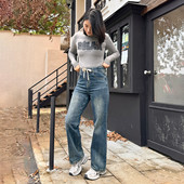 高腰显瘦休闲直筒裤 香依雅园 200斤胖MM大码 新款 女58189 2025秋季