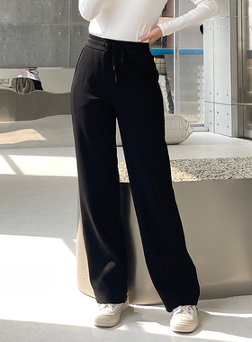 香依雅园 2023春季新款高腰通勤哈伦裤口袋宽松直筒休闲裤36211