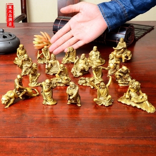 铜十八罗汉摆件 十八铜人 家居风水摆件装饰品乔迁可以礼品工艺品