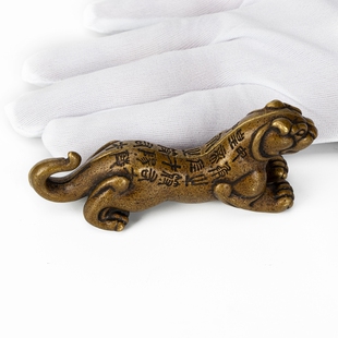 铜虎符摆件古玩铜器实心虎符印章兵符权力信物家居办公室装饰摆设