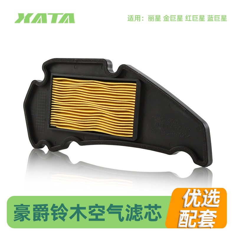 适用豪爵踏板摩托车丽星金巨星红巨星蓝巨星空气过滤芯滤清器空滤