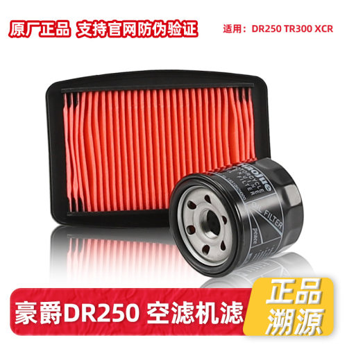适用豪爵原装摩托车DR250 TR300 XCR机滤空滤机油格空气滤芯原厂