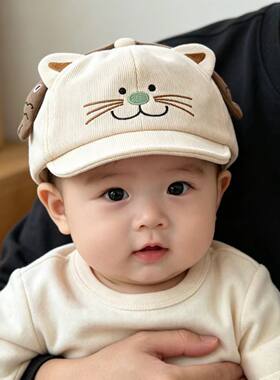 帽子春秋季宝宝男女童遮阳帽婴幼儿鸭舌帽冬天棒球帽新款可爱外出