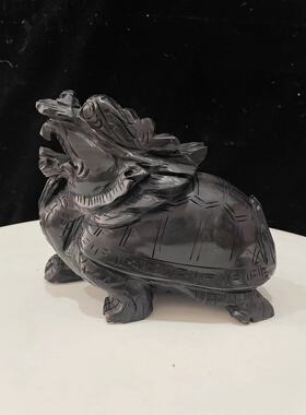 天然玉石龙龟摆件家居客厅酒柜装饰工艺品办公室桌面开业送礼摆设
