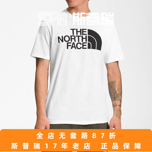 HE NORTH FACE/北面 T恤LOGO字母印花宽松圆领休闲夏季薄短袖