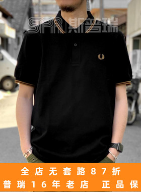FRED PERRY 麦穗POLO衫短袖男款翻领修身纯棉经典M3600保税仓直发
