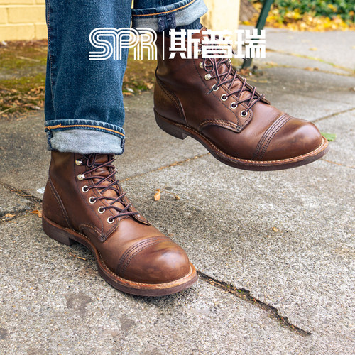 Red Wing红翼男鞋8111工装靴6寸铁道工D头油鞣皮牛皮马丁靴菜鸟