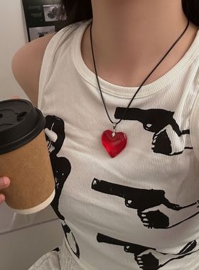 Coreland千禧风y2k心形项链