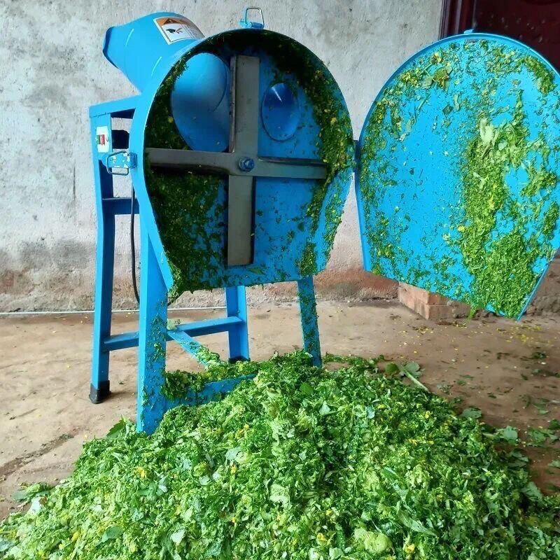 电动切草机猪草机粉碎机碎草机铡草机家用养殖牛羊小型饲料机双刀