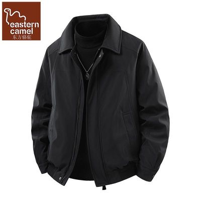 痞帅冬季翻领羽绒服外套男