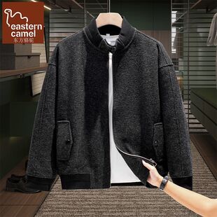 花线针织夹克外套男毛衣新款中青年韩版休闲立领开衫男装加厚秋冬