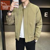 飞行员夹克男装 潮牌高级感潮流短款 春秋季 东方骆驼棒球领外套男士