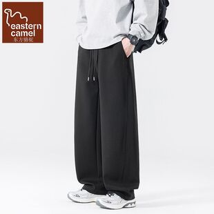 子百搭阔腿长裤 复古纯色运动裤 男春美式 东方骆驼潮牌宽松休闲卫裤