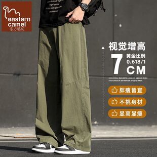 工装 美式 裤 男高级感痞帅纯棉裤 男 东方骆驼 子直筒宽松休闲裤 男士