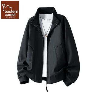 东方骆驼美式飞行工装夹克男款春秋季潮牌宽松休闲复古棒球服外套