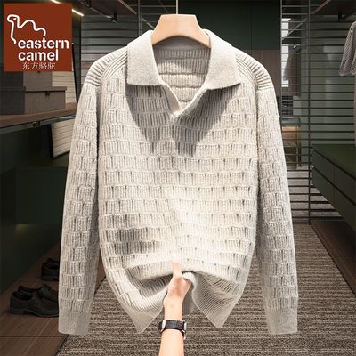 秋冬新款翻领针织衫毛衣外