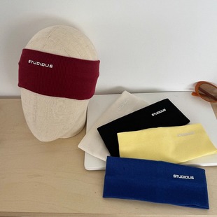 韩系ins风y2k甜酷辣妹风字母发带女头巾发箍运动字母宽松头带