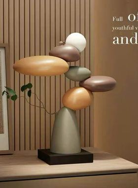 时来运转招财摆件庆典乔迁新居客厅装饰品送领导玄关意式极简摆件