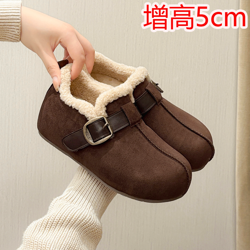 勃肯鞋女全包绒面博肯鞋保暖棉鞋