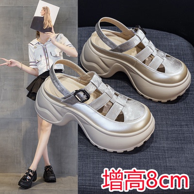 夏天凉鞋女款夏季外穿增高厚底软