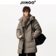 冬季 JIINOO长款 羽绒服男士 防寒保暖90白鸭绒加厚宽松连帽外套