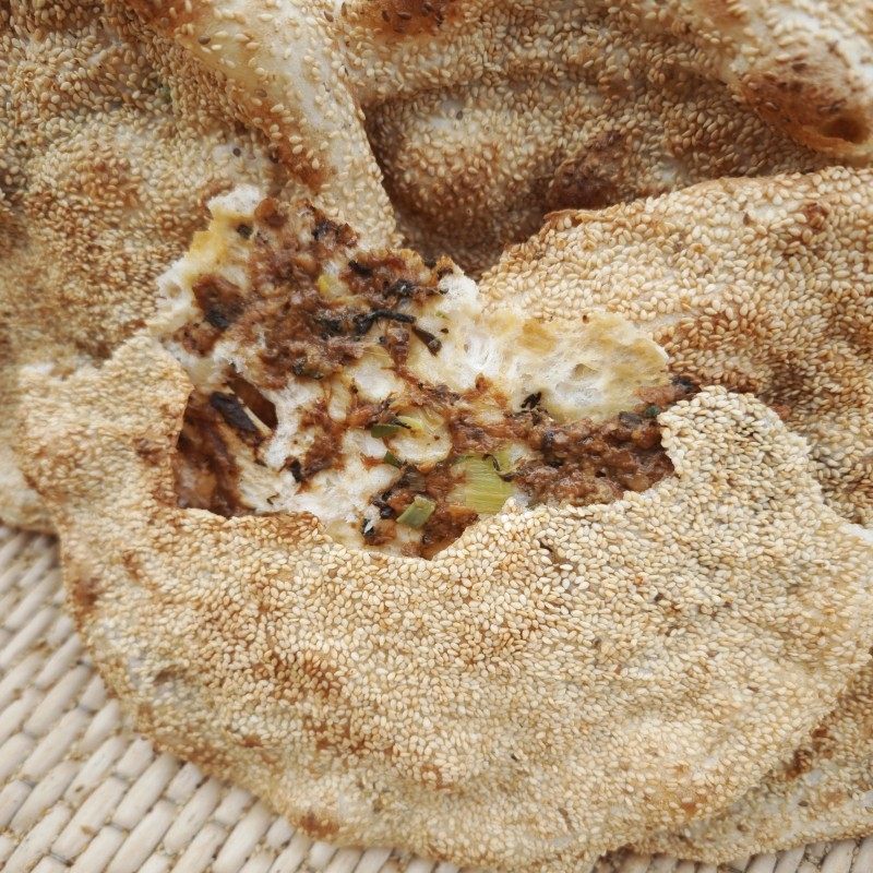 淄川精肉烧饼吊炉梅菜肉饼芝麻现烤现发老式手工锅盔猪肉网红烧饼