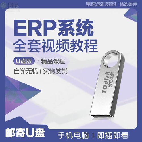 【防水抗摔】ERP系统学习视频教程u盘32gERP原理实施实操系统管理