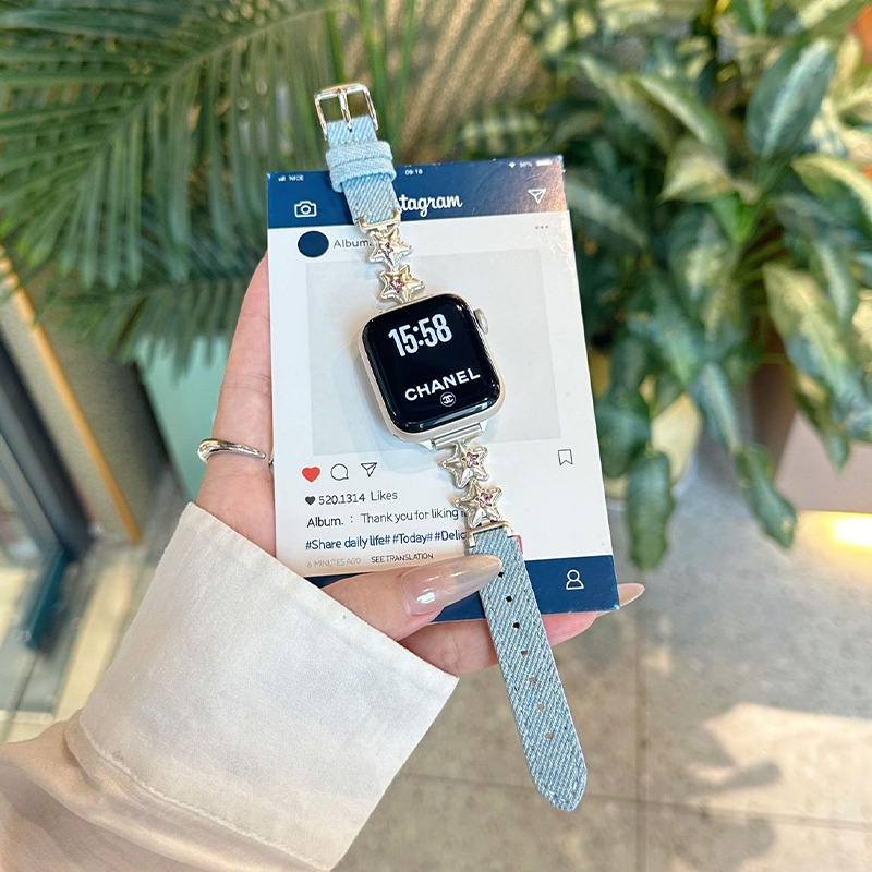 镶钻牛仔星星适用VIVOGT2手表带