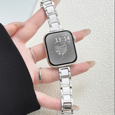 适用苹果iwatchS11表带金属间陶