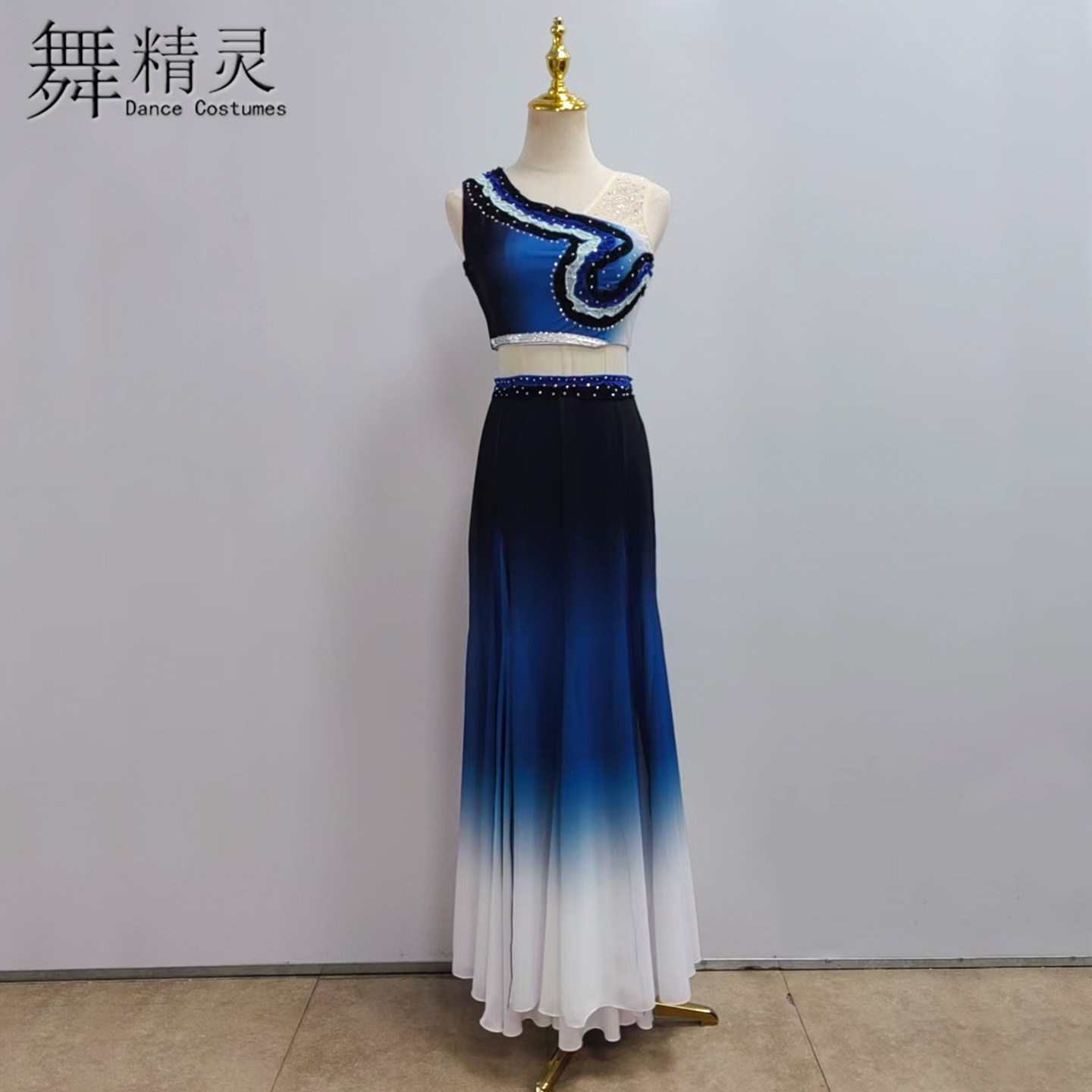 傣族演出服孔雀舞飘逸大摆裙艺考