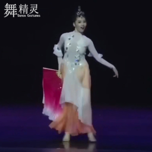 古典舞独舞红鳞舞蹈服飘逸新款 胶州秧歌舞蹈表演服剧目艺考服扇舞