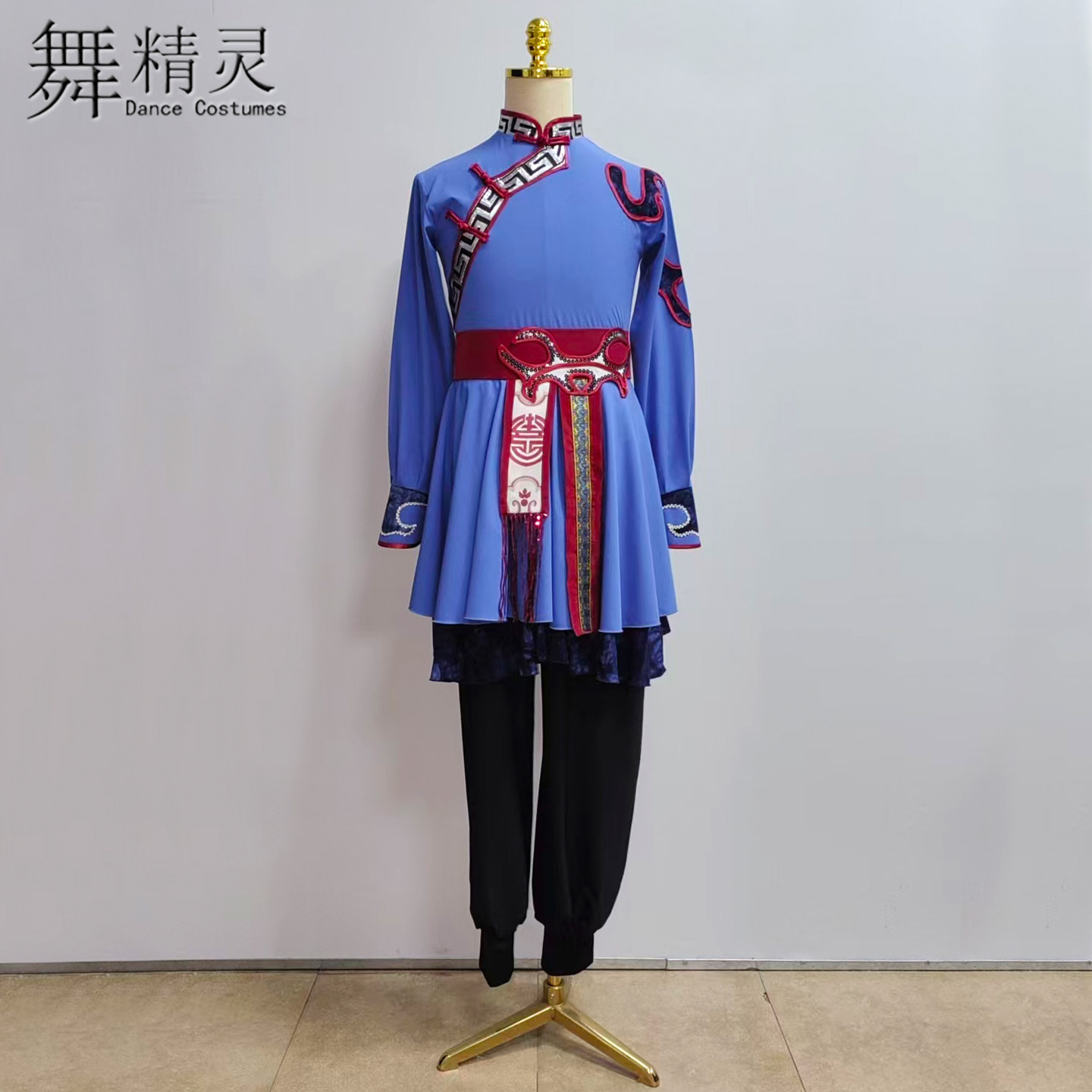 走敖特尔演出服蒙古舞奔腾艺考男