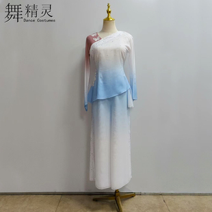 胶州秧歌舞蹈服飘逸扇子舞演出服海阳秧歌剧目服装练习艺考服古典