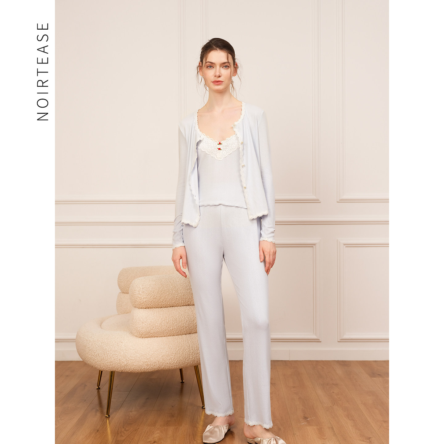 NoirTease春秋纯棉薄款睡衣套装