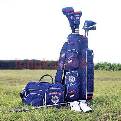 ARTINN 자수 라이온 골프 가방 방수 나일론 초경량 골프 가방 하늘색 클럽 가방