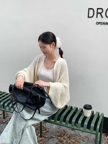 2026春季新款韩版宽松显瘦百搭纯色针织开衫毛衣外套女
