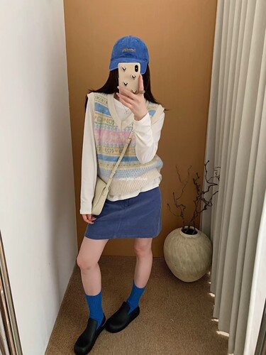 2026春季新款韩版宽松显瘦百搭纯色针织马甲背心女毛衣坎肩