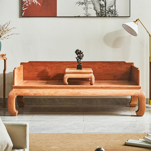 红木家具缅甸花梨木罗汉床实木罗汉榻中式沙发床榻大果紫檀贵妃榻