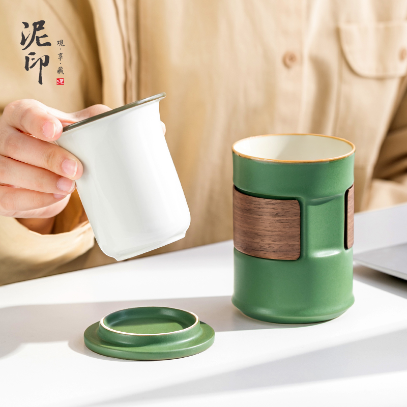 泥印国风节节高熊猫马克杯随手杯