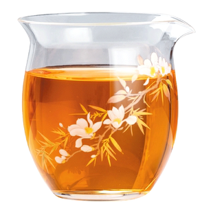 泥印泡茶茶水公道杯玻璃高硼硅高档分茶器茶盅茶具茶海单个大容量