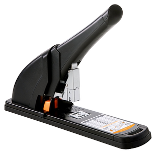 得力省力重型订书机可订210页办公用订书器大号100页家用加厚学生订厚书装订机起钉器订本子财务凭证长臂