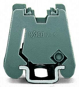 万可WAGO 249-101 终端挡块; 宽度6 mm; 适用于WMB标记牌; 灰色