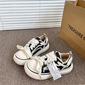 韩版 新款 帆布鞋 易少年 女ins百搭小白鞋 2025冬季 运动休闲厚底板鞋