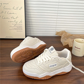 新款 易少年 面包鞋 2025冬季 原创奶油板鞋 女ins百搭运动休闲小白鞋