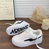 厚底德训板鞋 女ins潮2025冬季 新款 易少年 港风小众百搭休闲小白鞋