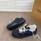 深蓝色情侣轻便舒适德训鞋 女 运动鞋 男潮2025冬季 网面透气薄底新款