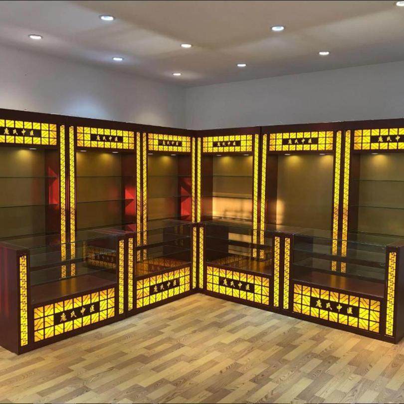 冬虫夏草海参燕窝展柜参茸展示柜名贵中药材货架烟酒茶叶展示柜